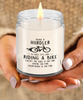 Funny Hurdling Candle Being A Hurdler is Easy It's Like Riding A Bike Except 9oz Vanilla Scented Soy Wax Candles