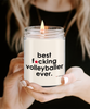 Funny Volleyball Candle B3st F-cking Volleyballer Ever 9oz Vanilla Scented Soy Wax Candles