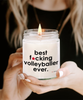 Funny Volleyball Candle B3st F-cking Volleyballer Ever 9oz Vanilla Scented Soy Wax Candles