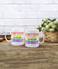 Funny LGBT Pride Rainbow Mug Can't Even Think Straight Coffee Cup White