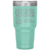Funny Career And Technical Education CTE Teacher Tumbler Like A Normal Teacher But Much Cooler Laser Etched 30oz Stainless Steel