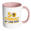50th Birthday Golf Mug 50 Today Let's Par-Teeee White 11oz Accent Coffee Mugs