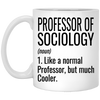 Funny Professor of Sociology Mug Like A Normal Professor But Much Cooler Coffee Cup 11oz White XP8434