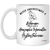 Geographic Information Systems Technician Mug Never Underestimate A Woman Who Is Also A Geographic Information Systems Tech Coffee Cup 11oz White XP8434