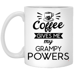 Funny Grampy Mug Coffee Gives Me My Grampy Powers Coffee Cup 11oz White XP8434