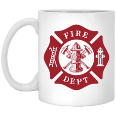 Firefighter Mug Fire Dept Coffee Cup 11oz White XP8434