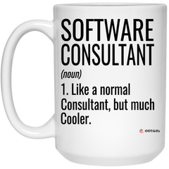Funny Software Consultant Mug Like A Normal Consultant But Much Cooler Coffee Cup 15oz White 21504