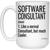 Funny Software Consultant Mug Like A Normal Consultant But Much Cooler Coffee Cup 15oz White 21504