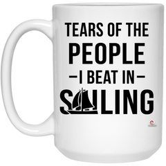 Funny Sailor Mug Tears Of The People I Beat In Sailing Coffee Cup 15oz White 21504