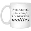 Funny Fish Mug Introverted But Willing to Discuss Mollies Coffee Mug 11oz White XP8434