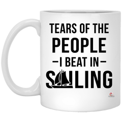 Funny Sailor Mug Tears Of The People I Beat In Sailing Coffee Cup 11oz White XP8434