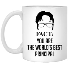 Funny Principal Mug Gift Fact You Are The World's Best Principal Coffee Cup 11oz White XP8434