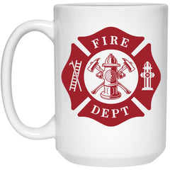Firefighter Mug Fire Dept Coffee Cup 15oz White 21504
