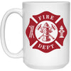 Firefighter Mug Fire Dept Coffee Cup 15oz White 21504