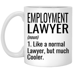 Funny Employment Lawyer Mug Like A Normal Lawyer But Much Cooler Coffee Cup 11oz White XP8434
