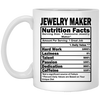 Funny Jewelry Maker Mug Nutrition Facts Coffee Cup 11oz White XP8434