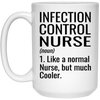 Funny Infection Control Nurse Mug Gift Like A Normal Nurse But Much Cooler Coffee Cup 15oz White 21504