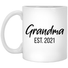 Grandma Pregnancy Announcement Mug Grandma Est 2021 Coffee Cup 11oz White XP8434