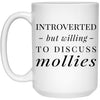 Funny Fish Mug Introverted But Willing to Discuss Mollies Coffee Mug 15oz White 21504