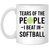 Funny Softball Player Mug Gift Tears Of The People I Beat In Softball Coffee Cup 11oz White XP8434