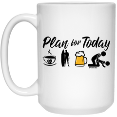 Funny Surfer Mug Gift Adult Humor Plan For Today Surfing Coffee Mug 15oz White 21504