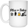 Funny Surfer Mug Gift Adult Humor Plan For Today Surfing Coffee Mug 15oz White 21504