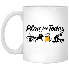 Funny Polo Mug Adult Humor Plan For Today Polo Coffee Mug 11oz White XP8434