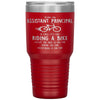 Funny Assistant Principal Tumbler Being An Assistant Principal Is Easy Like Riding A Bike Except The Bike Is On Fire Laser Etched 30oz Stainless Steel Tumbler