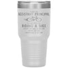 Funny Assistant Principal Tumbler Being An Assistant Principal Is Easy Like Riding A Bike Except The Bike Is On Fire Laser Etched 30oz Stainless Steel Tumbler