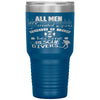 Funny Rescue Diver Tumbler All Men Are Created Equal Laser Etched 30oz Stainless Steel Tumbler