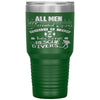 Funny Rescue Diver Tumbler All Men Are Created Equal Laser Etched 30oz Stainless Steel Tumbler