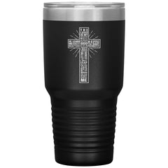 Psalm 23 Tumbler The Lord Is My Shepherd Prayer Laser Etched 30oz Stainless Steel Tumbler