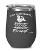 Addiction Therapist Wine Glass Never Underestimate A Woman Who Is Also An Addiction Therapist 12oz Stainless Steel Black