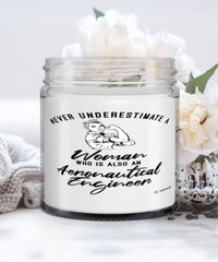 Aeronautical Engineer Candle Never Underestimate A Woman Who Is Also An Aeronautical Engineer 9oz Vanilla Scented Candles Soy Wax