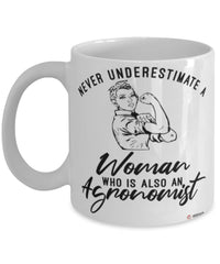 Agronomist Mug Never Underestimate A Woman Who Is Also An Agronomist Coffee Cup White