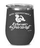 Agronomist Wine Glass Never Underestimate A Woman Who Is Also An Agronomist 12oz Stainless Steel Black