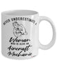 Aircraft Mechanic Mug Never Underestimate A Woman Who Is Also An Aircraft Mechanic Coffee Cup White