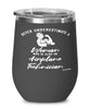 Airplane Technician Wine Glass Never Underestimate A Woman Who Is Also An Airplane Tech 12oz Stainless Steel Black