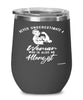 Allergist Wine Glass Never Underestimate A Woman Who Is Also An Allergist 12oz Stainless Steel Black