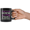 Alzheimers Awareness Mug Faith Hope Cure Support 11oz Black Coffee Mugs