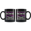 Alzheimers Awareness Mug Faith Hope Cure Support 11oz Black Coffee Mugs