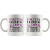 Alzheimer's Awareness Mug Faith Hope Cure Support 11oz White Coffee Mugs