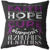 Alzheimers Awareness Pillows Faith Hope Cure
