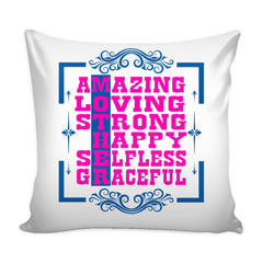 Amazing Mother Typographic Graphic Pillow Cover