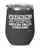 American English Coonhound Wine Glass May Spontaneously Start Talking About American English Coonhounds 12oz Stainless Steel Black