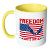 American Flag Mug Freedom Isnt Free White 11oz Accent Coffee Mugs