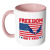 American Flag Mug Freedom Isnt Free White 11oz Accent Coffee Mugs