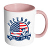 American Flag Patriot Mug Freedom Isnt Free White 11oz Accent Coffee Mugs