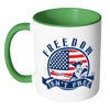 American Flag Patriot Mug Freedom Isnt Free White 11oz Accent Coffee Mugs