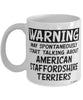 American Staffordshire Terrier Mug May Spontaneously Start Talking About American Staffordshire Terrier Coffee Cup White